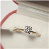 Image 3 : 10K YELLOW GOLD WHITE MOISSANITE (0.5CT)  RING (SIZE 6)
