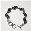 Image 1 : SILVER 7" SMOKEY QUARTZ 20.45G  BRACELET