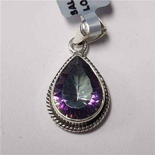 SK SILVER MYSTIC TOPAZ(8.1CT)  PENDANT