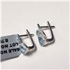 Image 2 : SILVER BLUE TOPAZ  EARRINGS