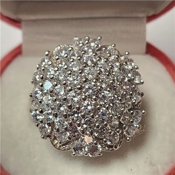 SILVER CZ   RING SIZE 7