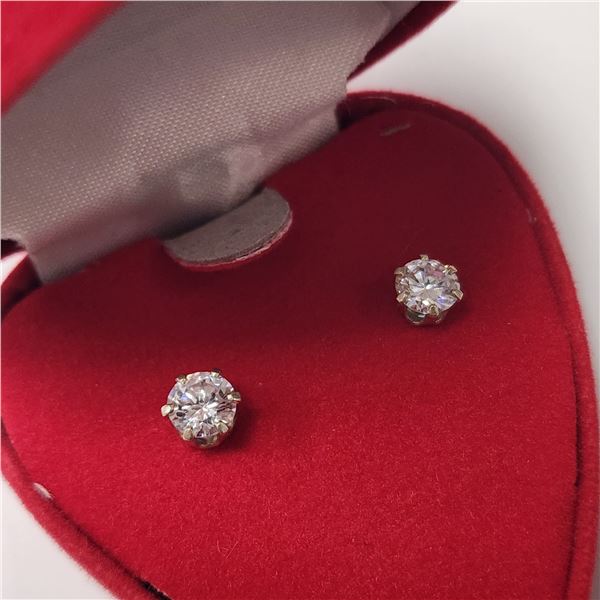 10K YELLOW GOLD CZ   EARRINGS