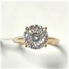 Image 1 : 10K YELLOW GOLD WHITE MOISSANITE TEST LIKE DIAMOND LOOKS BETTER(2CT)  RING  (WEIGHT 1.9G) SIZE 6