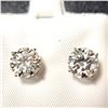 Image 1 : 14K WHITE GOLD WHITE MOISSANITE TEST LIKE DIAMOND LOOKS BETTER(3.5CT)  EARRINGS (WEIGHT 2G)