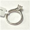 Image 2 : 10K WHITE GOLD WHITE MOISSANITE TEST LIKE DIAMOND LOOKS BETTER(1CT) MOISSANITE(0.02CT)  RING (SIZ...