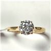 Image 1 : 10K YELLOW GOLD WHITE MOISSANITE TEST LIKE DIAMOND LOOKS BETTER(1CT) MOISSANITE(0.02CT)  RING (SI...