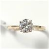 Image 1 : 10K YELLOW GOLD WHITE MOISSANITE TEST LIKE DIAMOND LOOKS BETTER(0.75CT)  RING (SIZE 6.75) (WEIGHT...