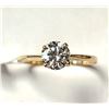 Image 1 : 10K YELLOW GOLD WHITE MOISSANITE TEST LIKE DIAMOND LOOKS BETTER(0.75CT)  RING (SIZE 6.75) (WEIGHT...