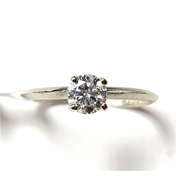 10K WHITE GOLD WHITE MOISSANITE TEST LIKE DIAMOND LOOKS BETTER(0.5CT)  RING (SIZE 7) (WEIGHT 1.17G)