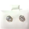 Image 1 : 10K YELLOW GOLD WHITE MOISSANITE TEST LIKE DIAMOND LOOKS BETTER(2CT)  EARRINGS (WEIGHT 0.9G)