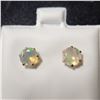 Image 1 : 10K YELLOW GOLD NATURAL OPAL(1.28CT)  EARRINGS (WEIGHT 0.77G)