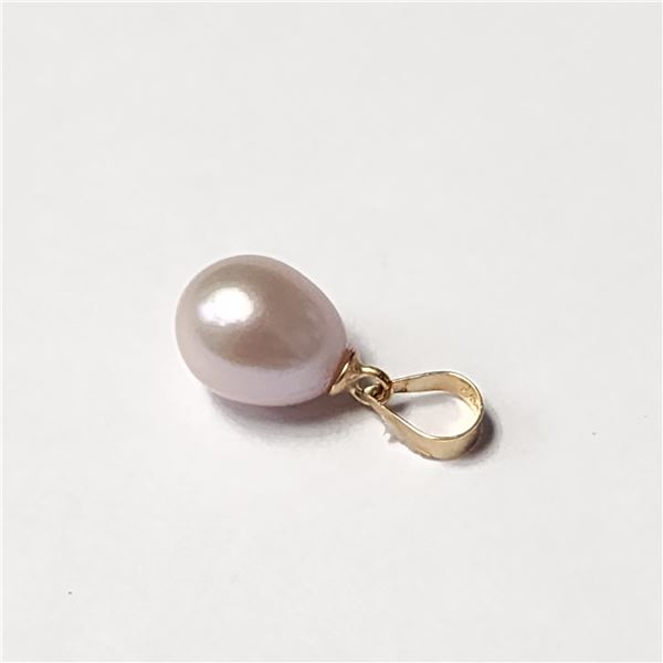 14K YELLOW GOLD FRESH WATER PEARL   PENDANT