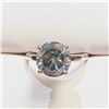 Image 1 : SILVER MOISSANITE(ROUND 9X9 MM)(3.1CT) RING SIZE 6.5