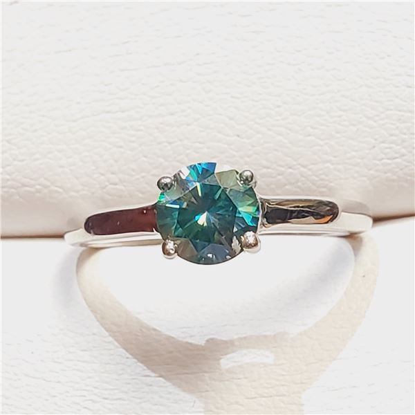 SILVER MOISSANITE(0.75CT) RING SIZE 7