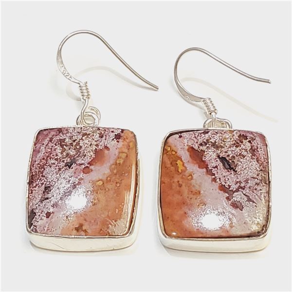 SILVER AGATE(18.9CT) EARRINGS