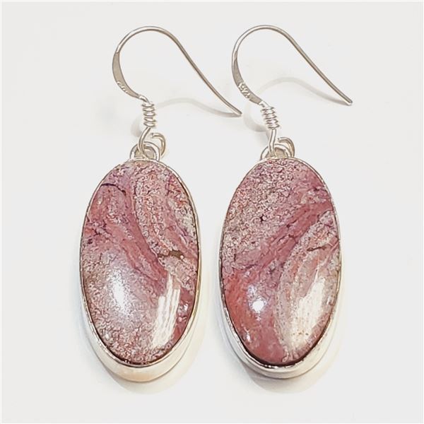 SILVER AGATE(19.6CT) EARRINGS