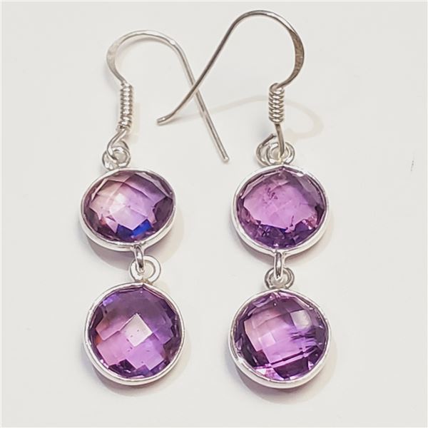 SILVER AMETHYST(4.55CT) EARRINGS