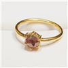 Image 2 : GOLD PLATED SILVER ROSE CUT DIAMOND(0.75CT) RING SIZE 7