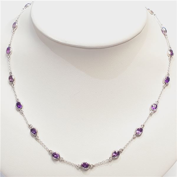 SILVER AMETHYST(4.5CT) NECKLACE