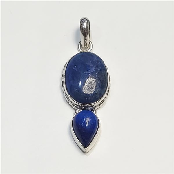 SILVER LAPIS(9.9CT) PENDANT