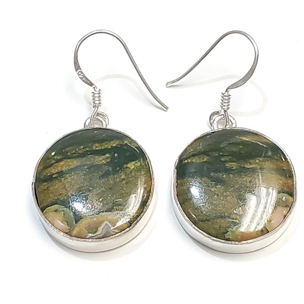 SILVER AGATE(15.3CT) EARRINGS