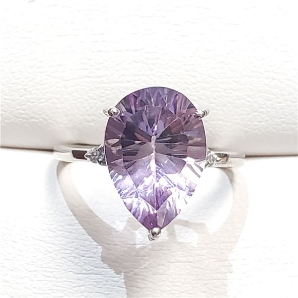 SILVER AMETHYST(7.2CT) RING SIZE 7.25