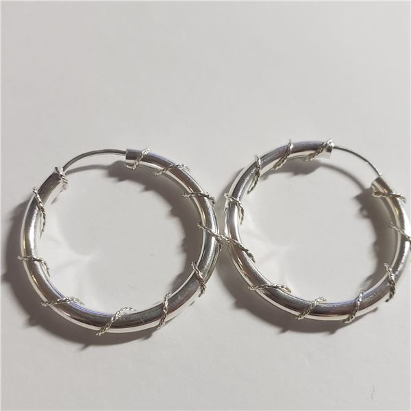 SILVER HOOP  EARRINGS