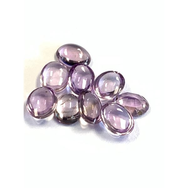 9 OVAL CABOCHON AMETHYSTS 5.15CTS