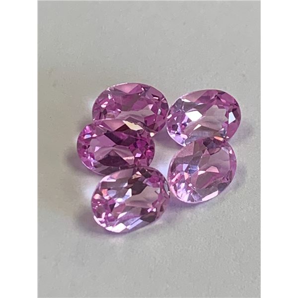 5 OVAL LAB GROWN PINK SAPPHIRE 8.40CTS