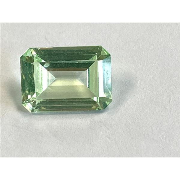 EMERALD CUT PALE LEMON LAB GROWN SPINEL 8.25CTS