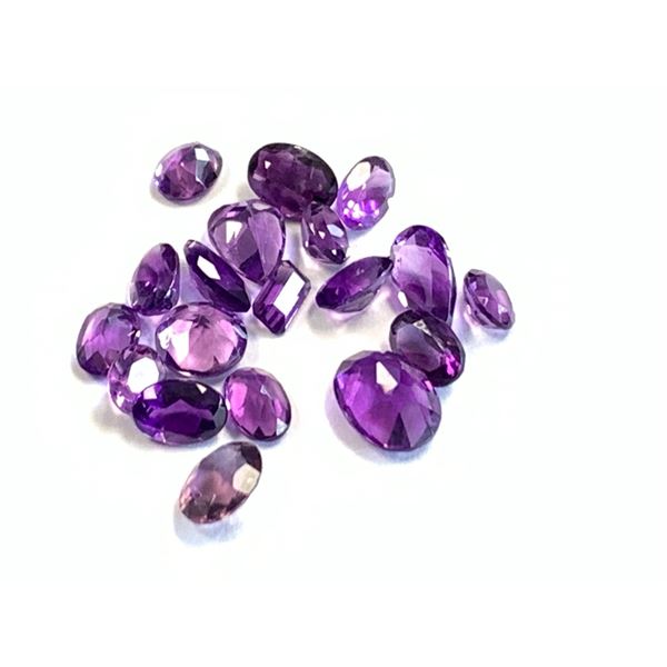 VARIOUS SHAPED & SIZED AMETHYSTS 6.90CTS