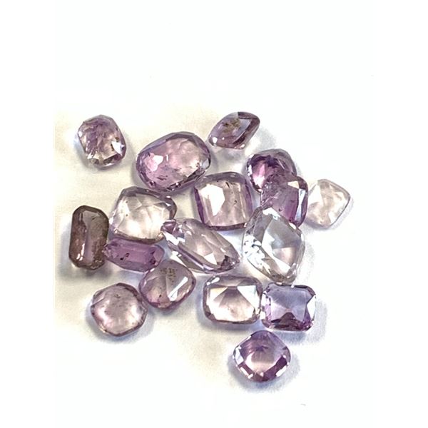 ASSORTED EMERALD CUT AMETHYSTS 20.70CTS