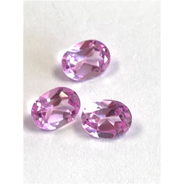 3 MATCHING OVAL LAB GROWN SPINEL 4.75CTS