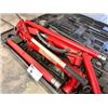 Image 3 : RED 10 TON CAPACITY HYDRAULIC BODY FRAME JACK WITH ASSORTED ATTACHMENTS IN HARD CASE