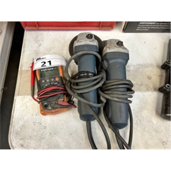 KLEIN TOOLS MM200 DIGITAL MULTIMETER, BOSCH 1375A ELECTRIC ANGLE