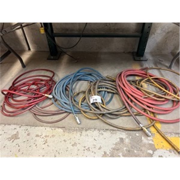 ASSORTED INDUSTRIAL PNEUMATIC SHOP HOSES