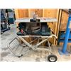 Image 2 : BOSCH 4100 ELECTRIC PORTABLE CONTRACTORS SAW ON BOSCH TS3000 GRAVITY RISE MOBILE SAW STAND