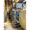 Image 1 : **BLUE 12' MOBILE WAREHOUSE STAIRS WITH PACKING BLANKET & WELDING BLANKET ( STAIRS MISSING BACK