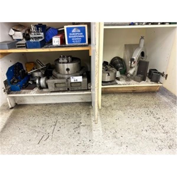 2 SHELVES OF ASSORTED LATHE TOOLING