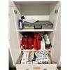 Image 4 : CONTENTS OF FIRST AID ROOM INCLUDING: FIRST AID CABINET, CONTENTS, METAL SHELF OF WELDING SUPPLIES,