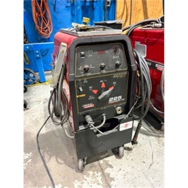 LINCOLN ELECTRIC 225 INDUSTRIAL PRECISION TIG WELDER WITH HOSES, STINGER, GROUND CABLE, FOOT