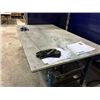 Image 2 : METAL 60"W X 96"L X 35"H MOBILE INDUSTRIAL WORK TABLE WITH METAL TOP PLATE & CONTENTS