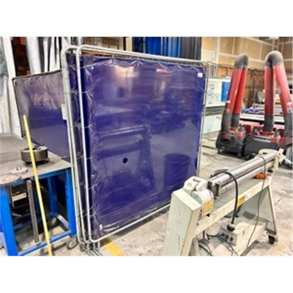 4 BLUE 75"W X 85"H PORTABLE INDUSTRIAL WELDING SCREENS