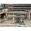 Image 1 : 3 ASSORTED PAIRS OF ROLLER STANDS AND 8' ROLLING CONVEYOR BELT
