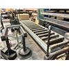 Image 3 : 3 ASSORTED PAIRS OF ROLLER STANDS AND 8' ROLLING CONVEYOR BELT