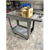 Image 2 : GREY PLASTIC 2 TIER MOBILE PRODUCT CART