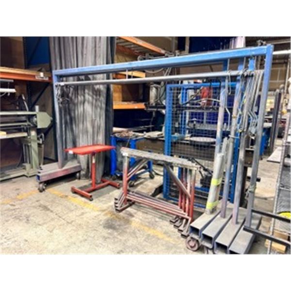 4 LARGE METAL MOBILE INDUSTRIAL DRYING RACKS