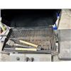 Image 3 : BROIL-MATE CAST 2 BURNER PROPANE OUTDOOR BARBEQUE, 2 PROPANE BOTTLES, & ROOFING TORCH