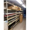 Image 1 : 5 BAYS OF ADJUSTABLE PRODUCT SHELVING WITH ASSORTED ALUMINUM TUBING, BOX TUBING, & ANGLE STOCK