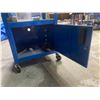 Image 3 : BLUE METAL 2 TIER ULINE MOBILE PRODUCT CART